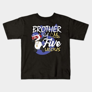 Brother of Mr. Fiveulous, Son 5th Bday Panda Family Matching Kids T-Shirt